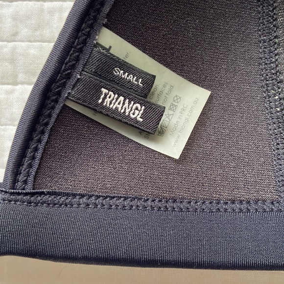 Triangl Ollie Coco Moon Bikini Top Neoprene Mesh Crochet Yellow Black Small - Picture 6 of 16